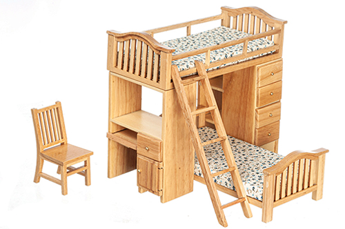 Bunkbed Set, 5 pc., Oak